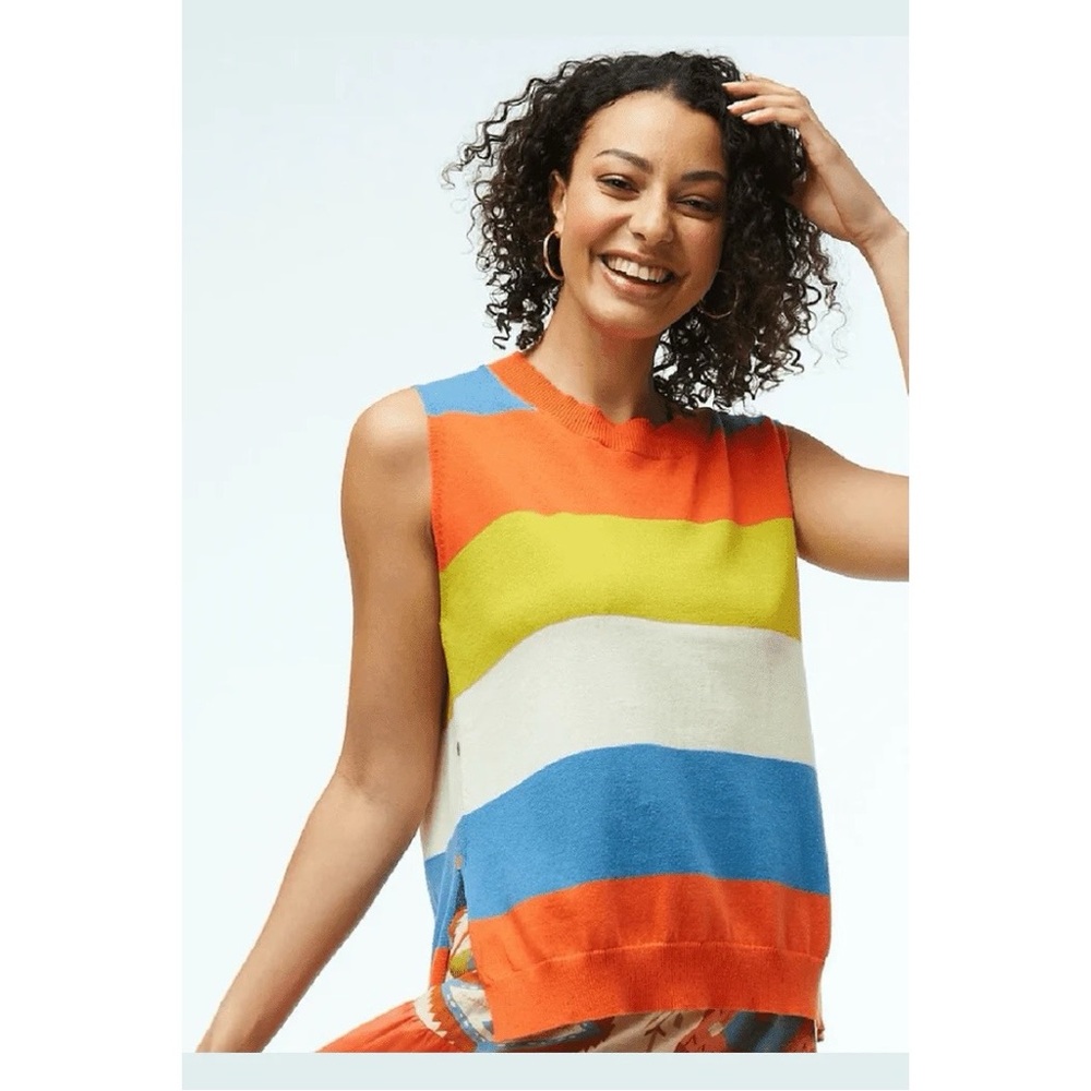 Zaket & Plover Bold Stripe Vest in Z&P Aztec Size M
